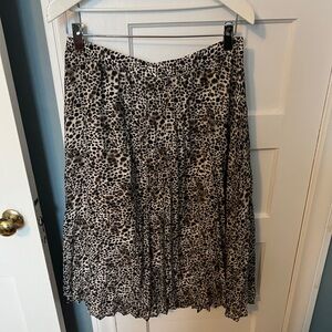 Animal Print Midi Skirt